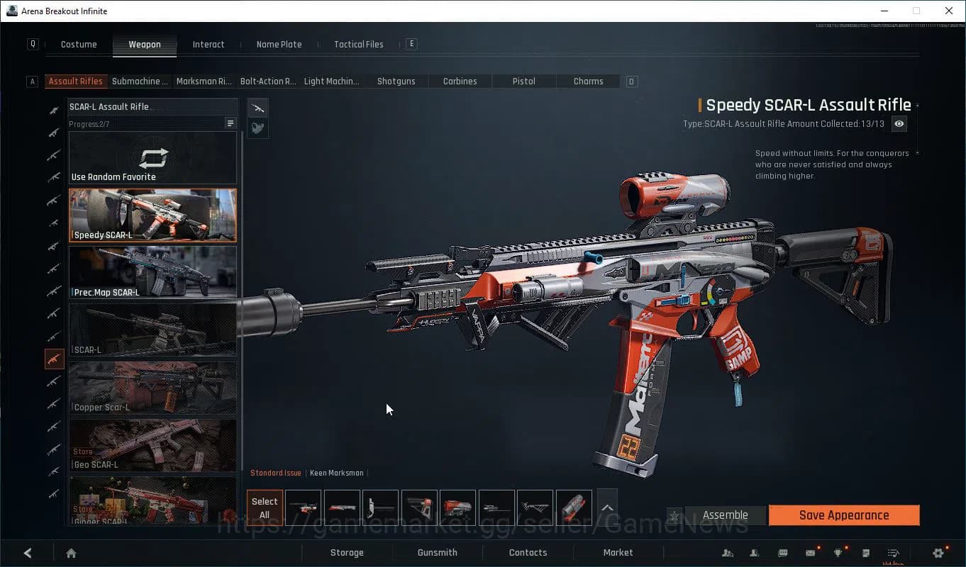Arena Breakout: Infinite Accounts Global |Lvl 30| SV 173M | CV 155M | SCAR L Speedy, image 14