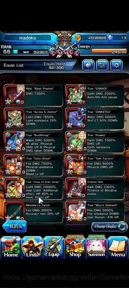 Grand Summoners Accounts Global|Rank 55|18 Ascend|S MiyuTW,KanameTW,Roy,Inu image 5