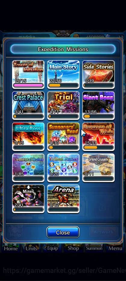 Grand Summoners Accounts Global|Rank 55|18 Ascend|S MiyuTW,KanameTW,Roy,Inu image 9
