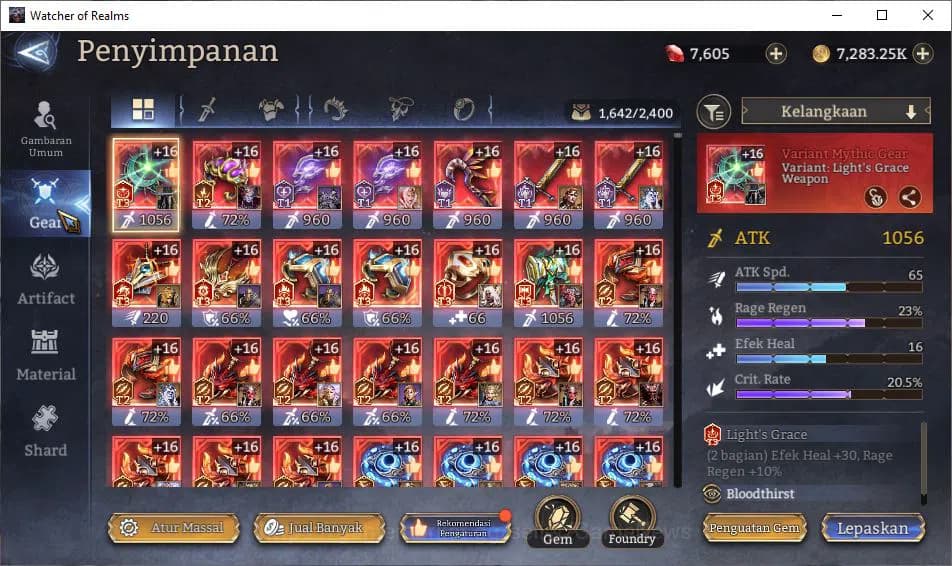 Watcher of Realms Accounts Global 60x|Lv85|7,2K Gems|7,5M Power|9 Lord [Ingri image 14