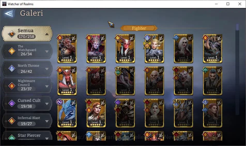 Watcher of Realms Accounts Global 60x|Lv85|7,2K Gems|7,5M Power|9 Lord [Ingri image 20