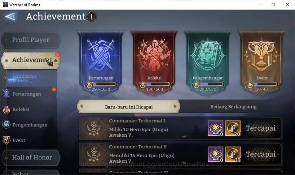 Watcher of Realms Accounts Global 60x|Lv85|7,2K Gems|7,5M Power|9 Lord [Ingri image 3
