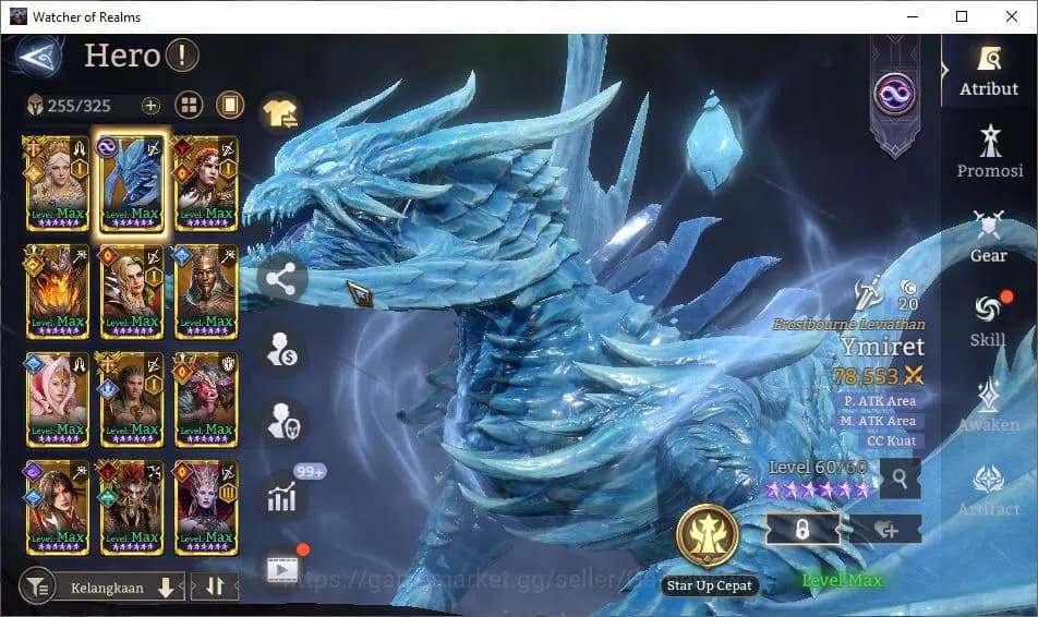 Watcher of Realms Accounts Global 60x|Lv85|7,2K Gems|7,5M Power|9 Lord [Ingri image 8