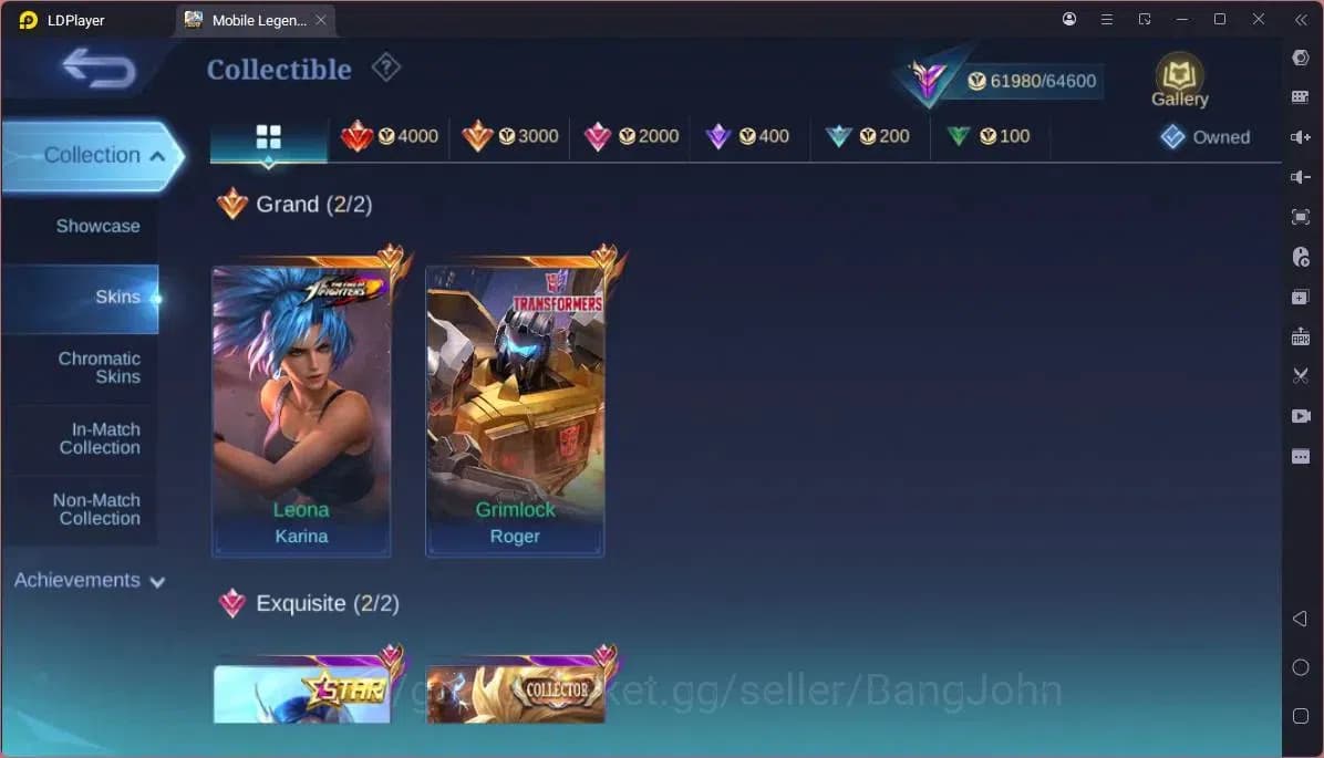 Mobile Legends: Bang Bang Accounts GLOBAL Hero 130 Skin 244|Transformers Roger|CC Bad image 9
