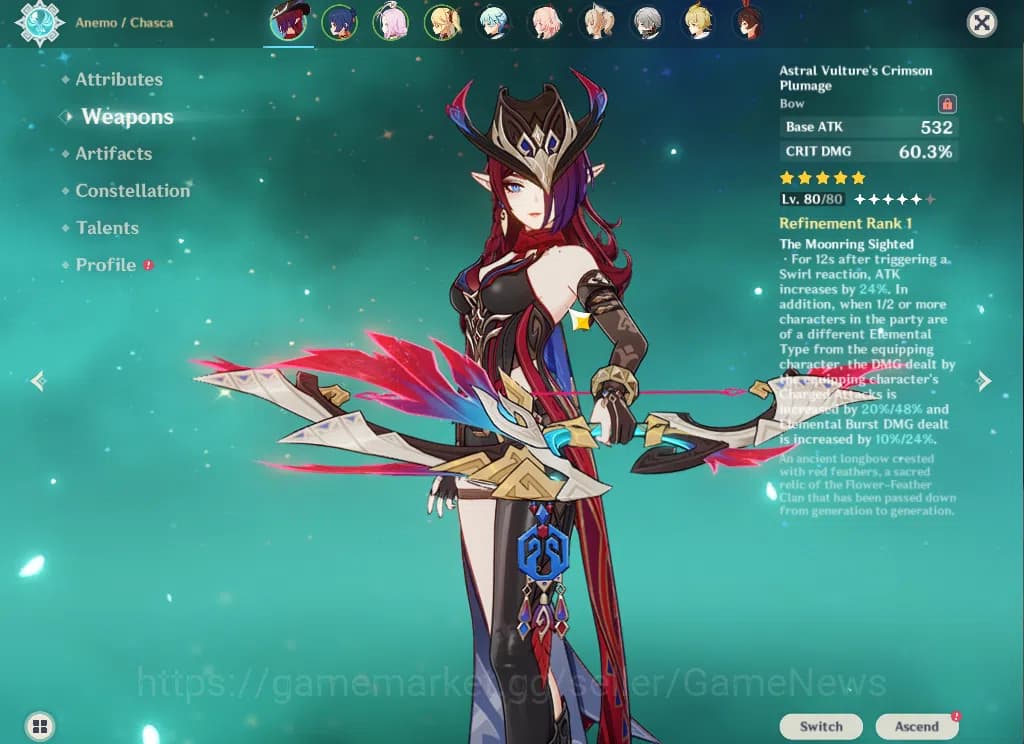 Genshin Impact Accounts ASIA|AR 46|2 Limited +2(*5Weapon)|Chasca+Sign,Linn image 3