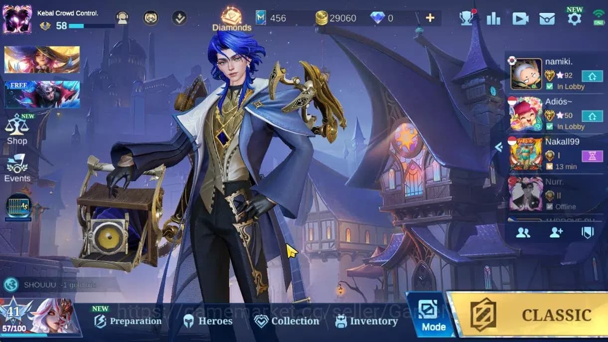 Mobile Legends: Bang Bang Accounts Hero 122|Skin 160|High Glory 63|KOF Karina,Spongeb image 1