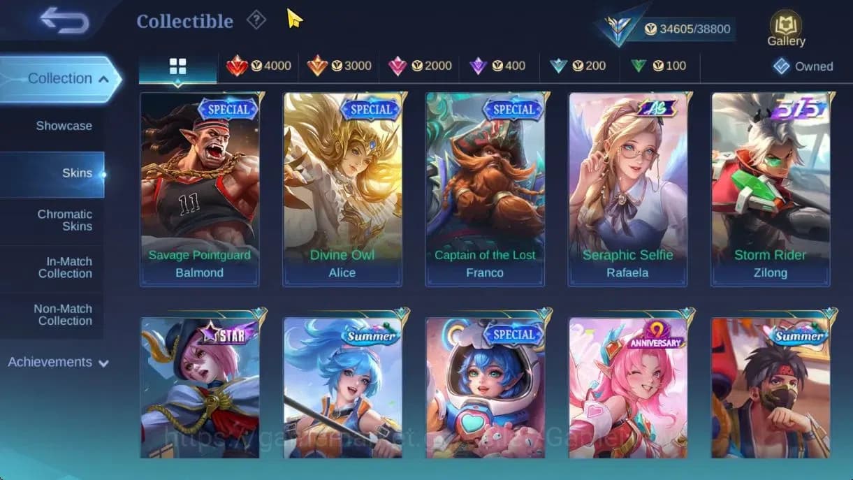 Mobile Legends: Bang Bang Accounts Hero 122|Skin 160|High Glory 63|KOF Karina,Spongeb image 10