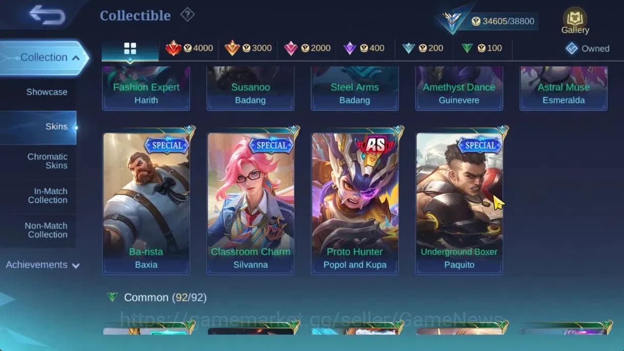 Mobile Legends: Bang Bang Accounts Hero 122|Skin 160|High Glory 63|KOF Karina,Spongeb image 13