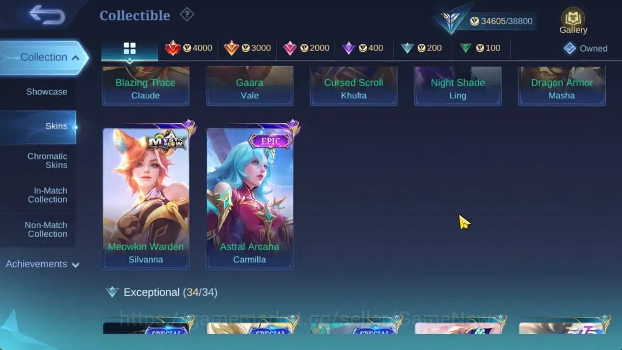 Mobile Legends: Bang Bang Accounts Hero 122|Skin 160|High Glory 63|KOF Karina,Spongeb image 9