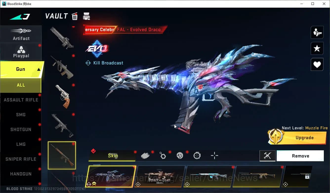 Blood Strike Accounts ASIA|ETERNAL Lv3 Vector,UZI+MELE[BFKnife,DualB,Shu image 9