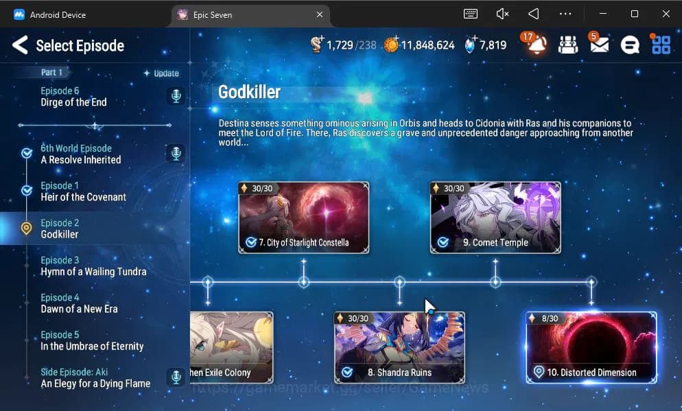 Epic Seven Accounts GLOBAL UNVERIF|New Era|4 ML(LH Cermia,Har Setti,Et image 17