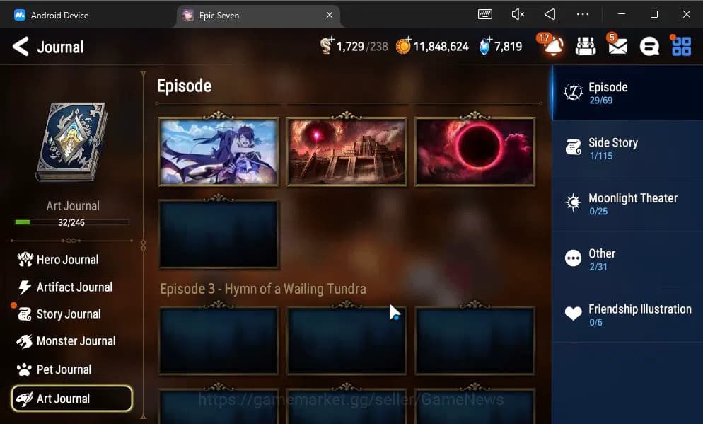 Epic Seven Accounts GLOBAL UNVERIF|New Era|4 ML(LH Cermia,Har Setti,Et image 19