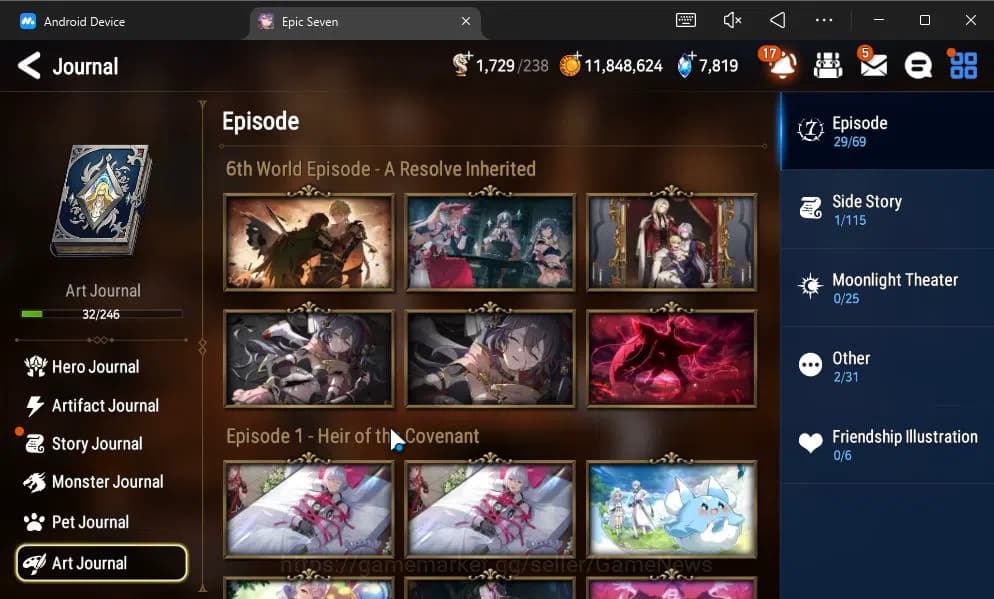 Epic Seven Accounts GLOBAL UNVERIF|New Era|4 ML(LH Cermia,Har Setti,Et image 20