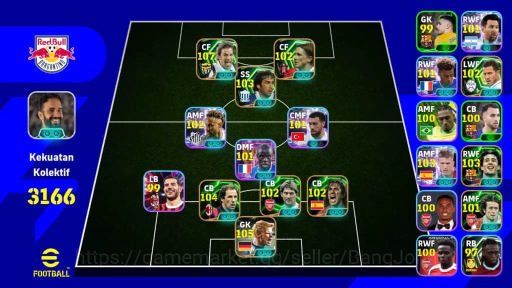 eFootball Accounts ANDROID|PW 3166|Del Piero epic,oliver kahn tsubasa image 1