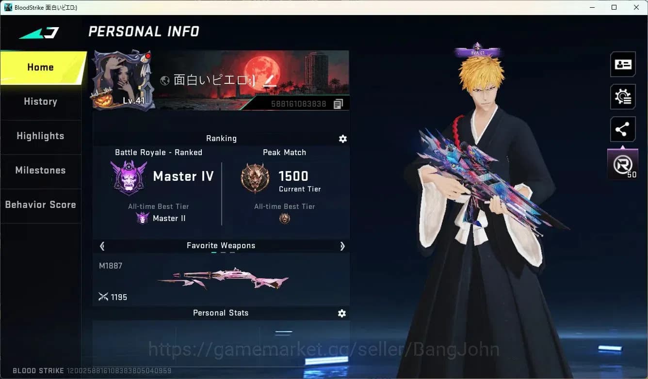 Blood Strike Accounts ASIA | Eternal M4A1-BE | Collab SCAR-EVA-08 | Li image 1