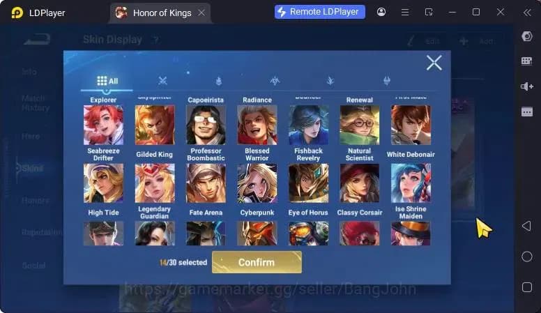 Honor of Kings Accounts Global Hero112 Skin104 |Legend Yao|Lny DaQiao|Limi image 6