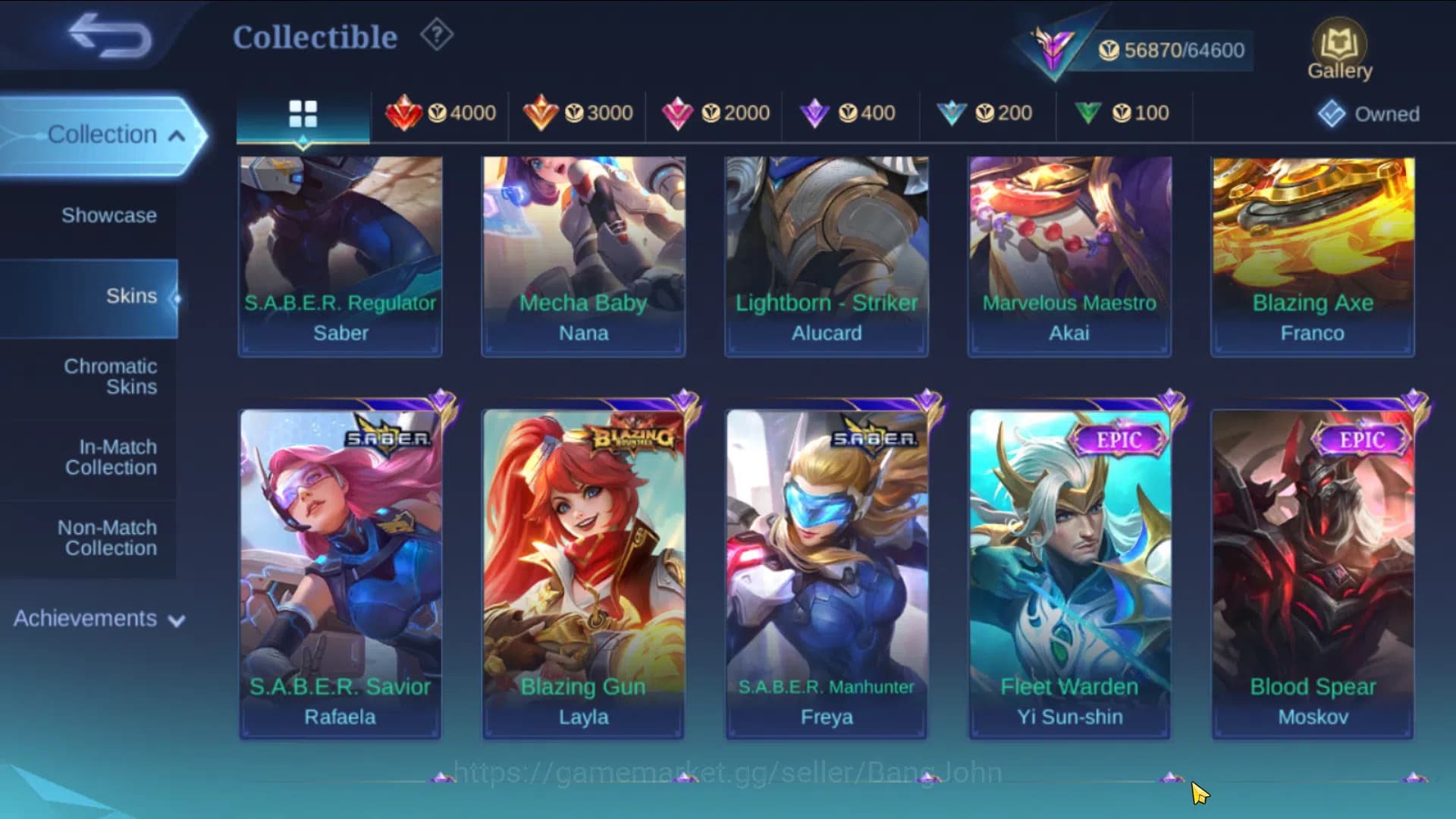 Mobile Legends: Bang Bang Accounts GLOBAL|Hero 91|Skin 209|ASP Lesley,Sanrio Chang'e+ image 9