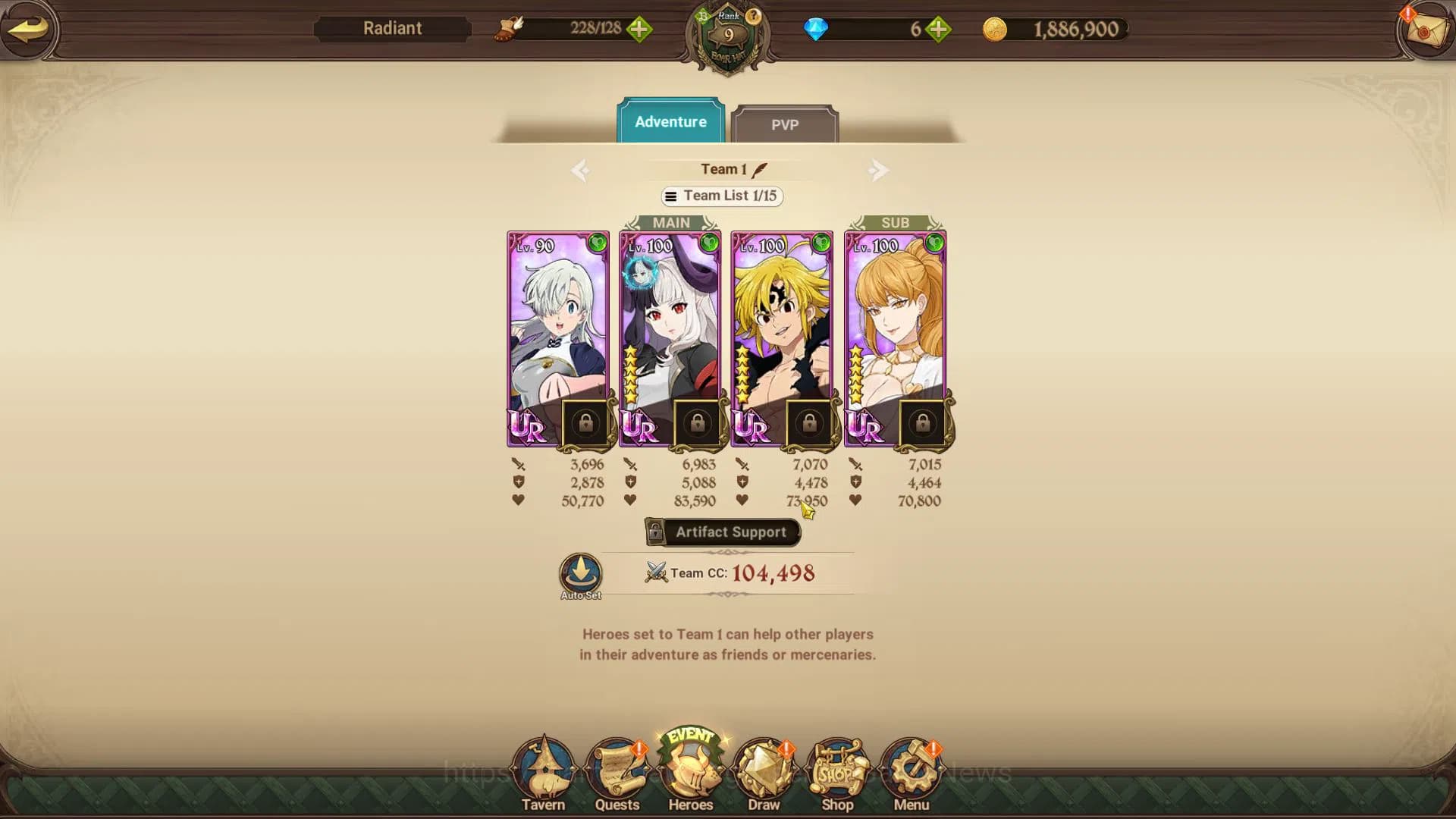 The Seven Deadly Sins: Grand Cross Accounts Global |716K CC|Starter Ch 2|3 UR | WK Gowther,Cha image 12
