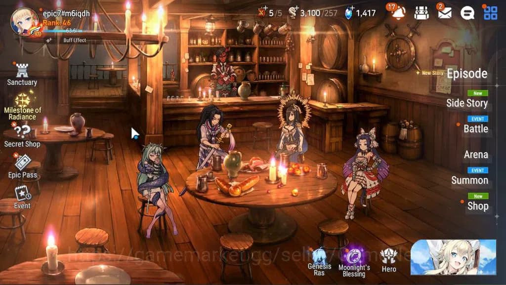 Epic Seven Accounts GLOBAL UNVERIF|7 ML(Solome,NM Luna,DB Senya,Etc)+P image 1