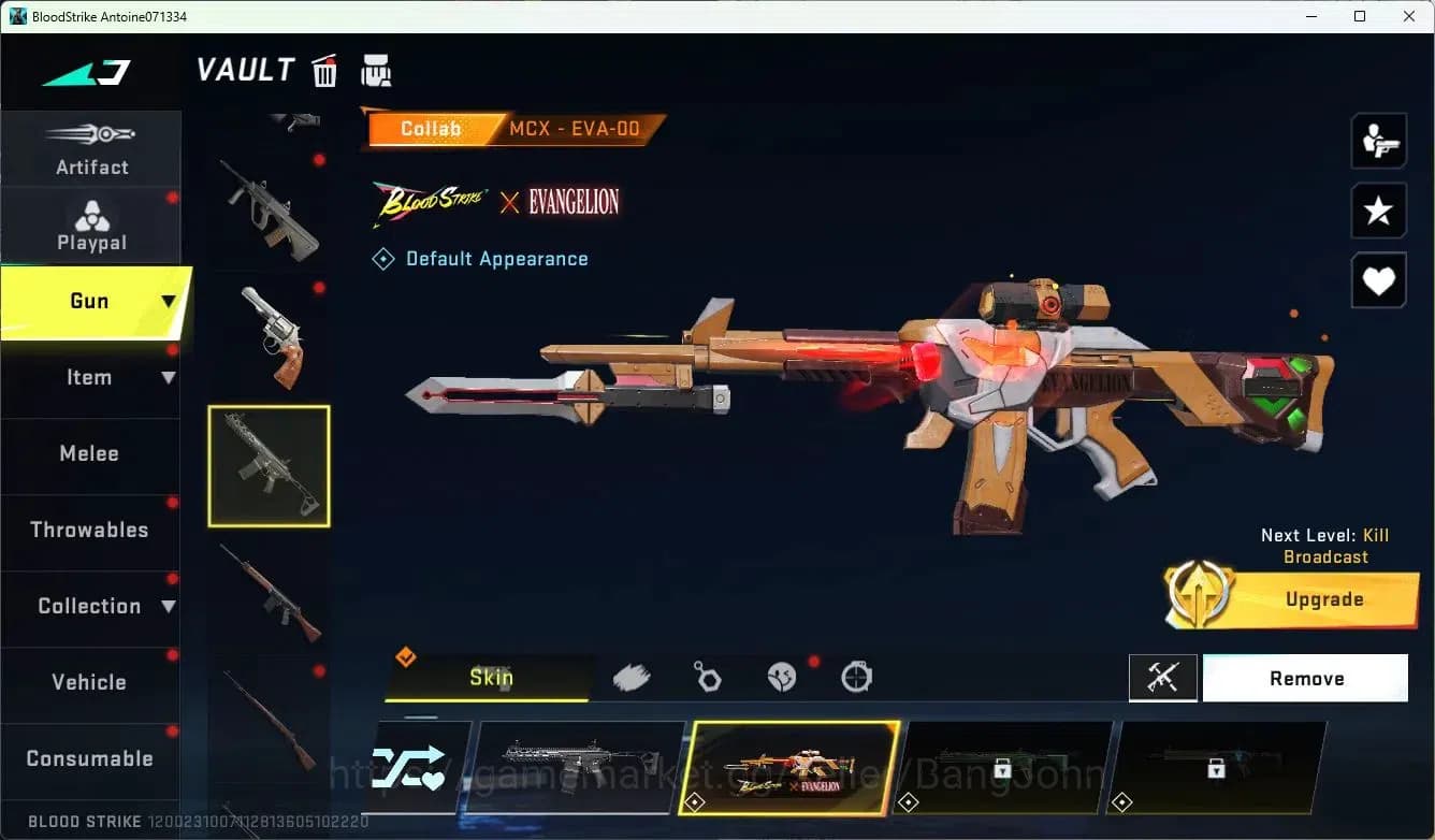 Blood Strike Accounts ASIA | Collab MCX-EVA-00 | 2 Legendary Skins | 1 U image 12