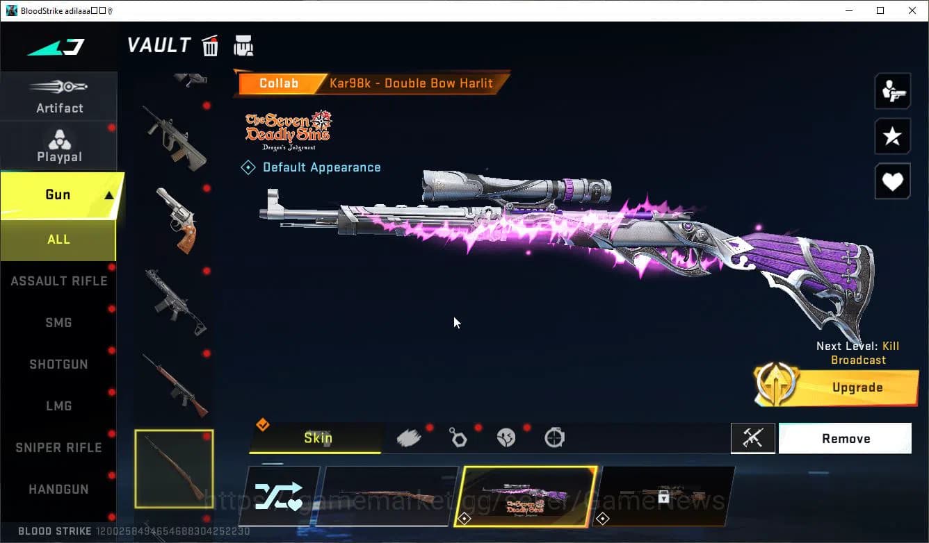 Blood Strike Accounts ASIA|Collab 7DS (M700-Elizabeth,AK47,Karl98,QBZ95) image 13