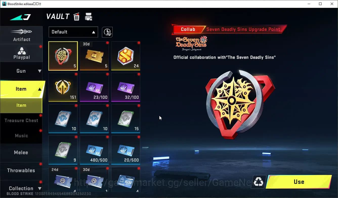 Blood Strike Accounts ASIA|Collab 7DS (M700-Elizabeth,AK47,Karl98,QBZ95) image 17