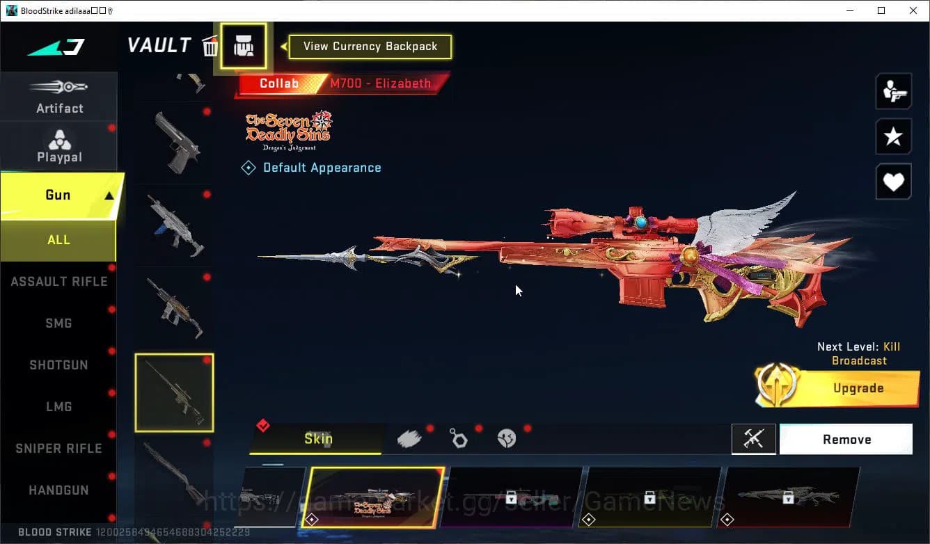 Blood Strike Accounts ASIA|Collab 7DS (M700-Elizabeth,AK47,Karl98,QBZ95) image 9