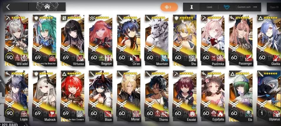 Arknights Accounts Lv 94|234 Op+40 Outfit|5,9K Orundum|7 Limited|Wisa image 4
