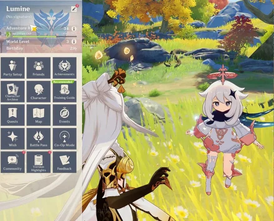 Genshin Impact Accounts ASIA|AR34|Starter|1Limited+21(*4Character)|Lauma,M image 1