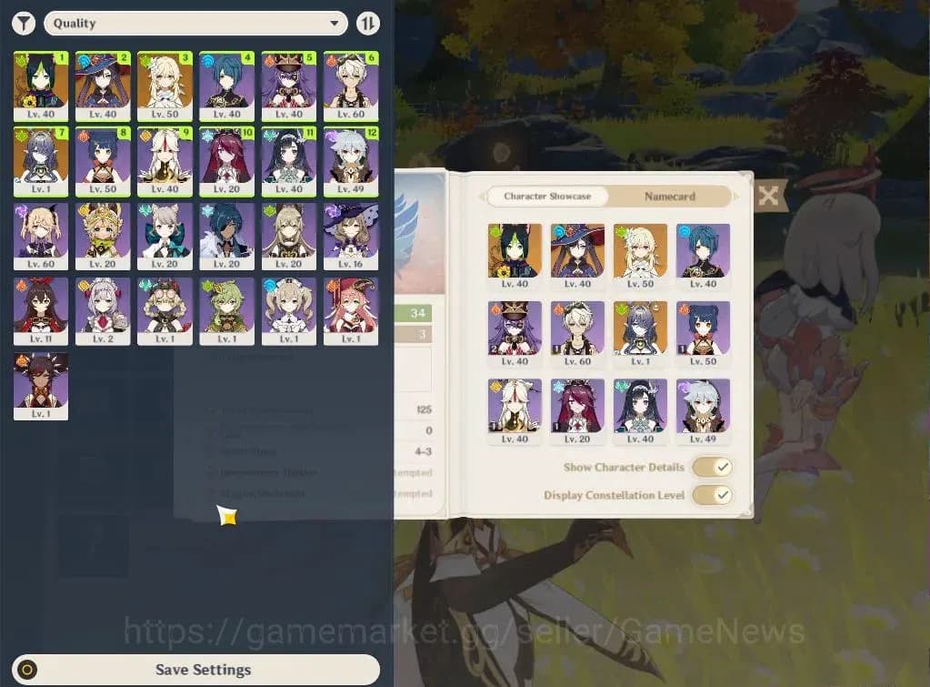 Genshin Impact Accounts ASIA|AR34|Starter|1Limited+21(*4Character)|Lauma,M image 2