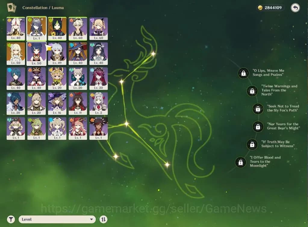 Genshin Impact Accounts ASIA|AR34|Starter|1Limited+21(*4Character)|Lauma,M image 3