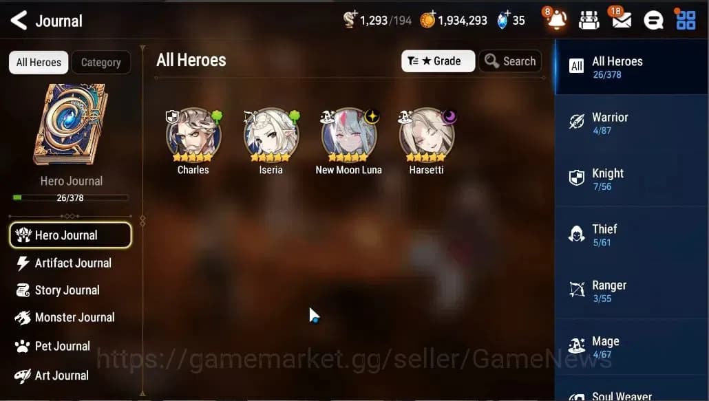 Epic Seven Accounts GLOBAL UNVERIF|Starter|2 ML(NM Luna, Harsetti)+ Is image 5