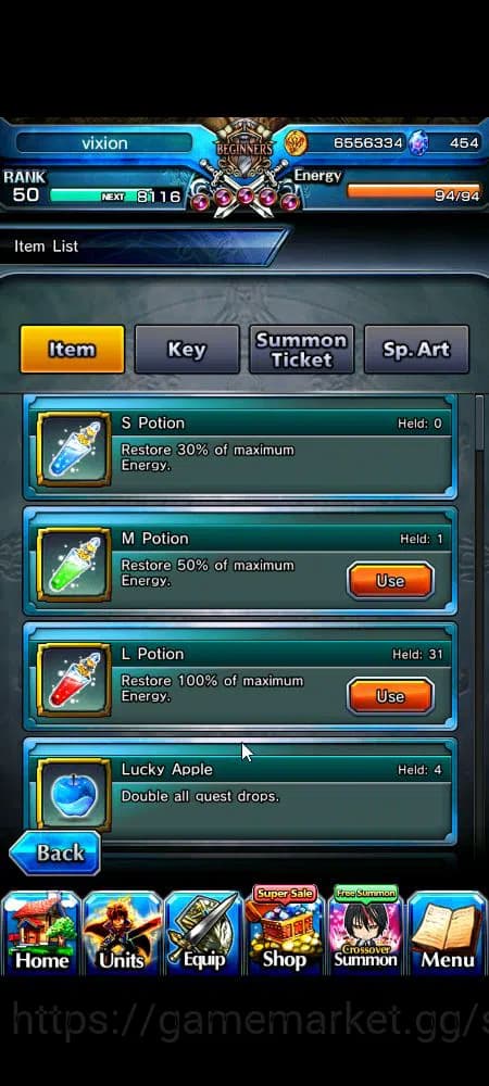 Grand Summoners Accounts Global|Rank 50|454 cc|3 Ascend+3 TW|[Demon Lord Ri image 10