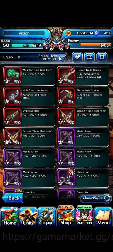 Grand Summoners Accounts Global|Rank 50|454 cc|3 Ascend+3 TW|[Demon Lord Ri image 12