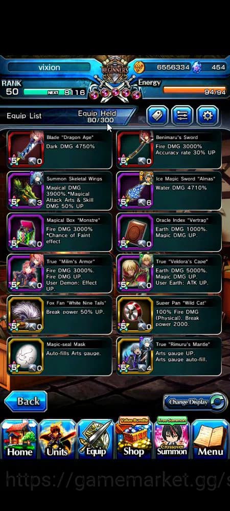 Grand Summoners Accounts Global|Rank 50|454 cc|3 Ascend+3 TW|[Demon Lord Ri image 2