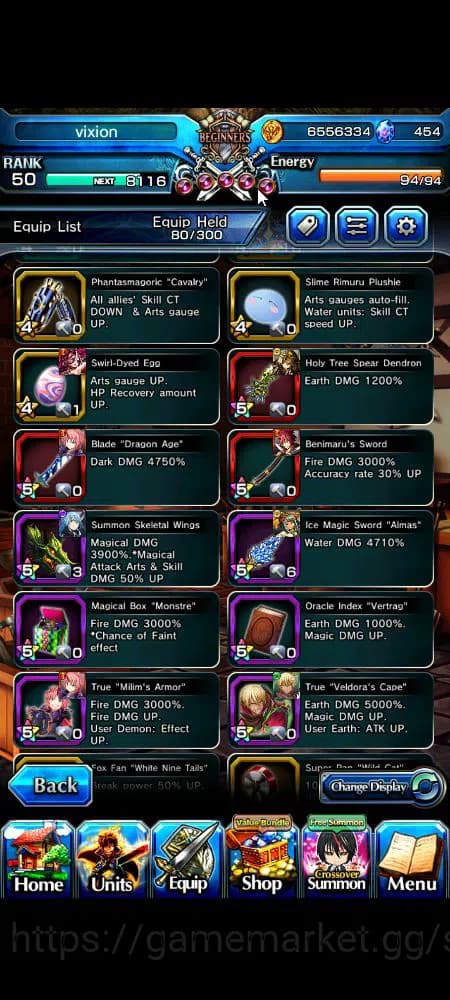 Grand Summoners Accounts Global|Rank 50|454 cc|3 Ascend+3 TW|[Demon Lord Ri image 3