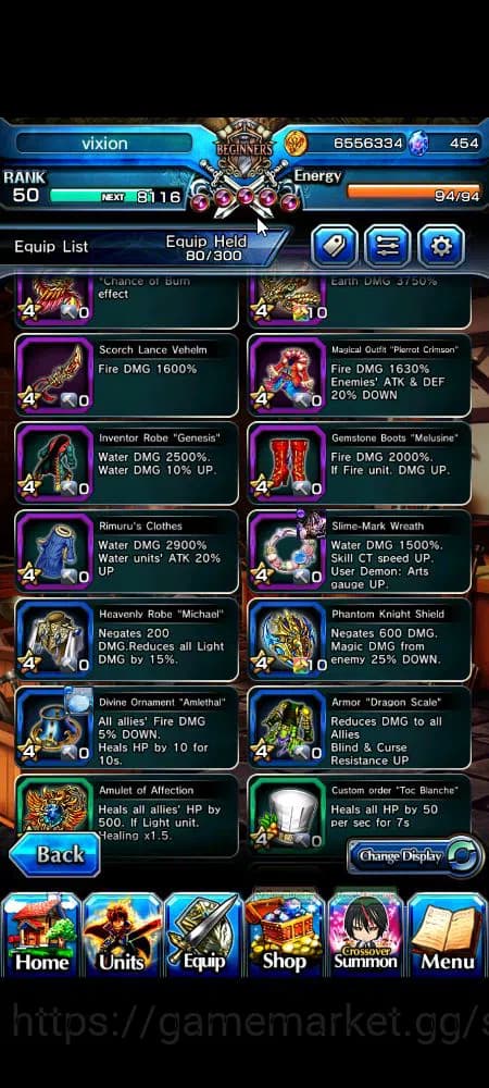 Grand Summoners Accounts Global|Rank 50|454 cc|3 Ascend+3 TW|[Demon Lord Ri image 4