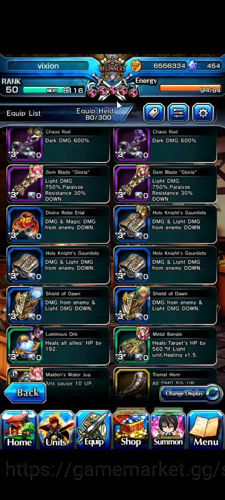 Grand Summoners Accounts Global|Rank 50|454 cc|3 Ascend+3 TW|[Demon Lord Ri image 6