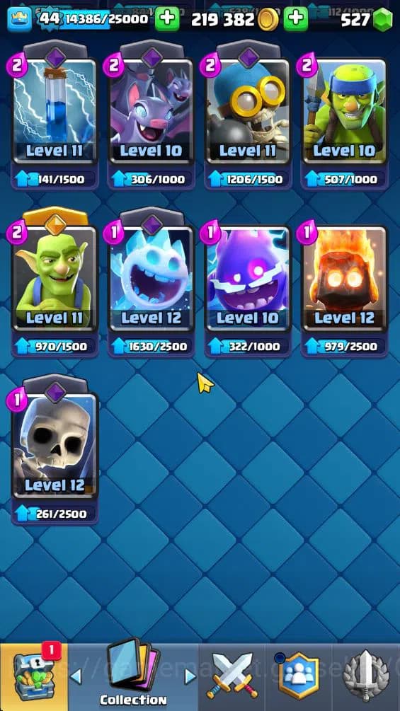 Clash Royale Accounts Lv 44|Trophy 9806|KTL 14|Limited Skin|Card 121|4 H image 13