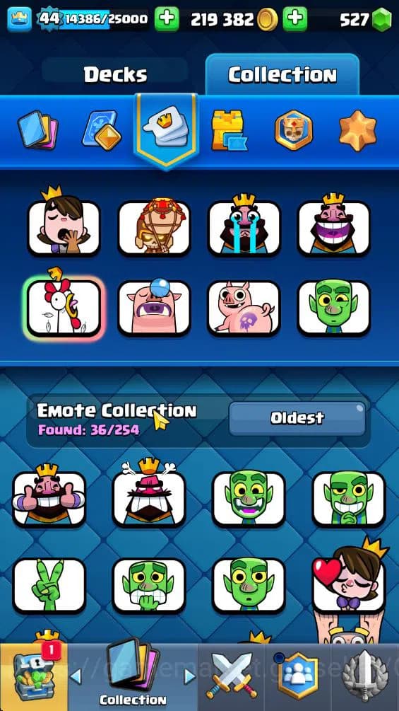 Clash Royale Accounts Lv 44|Trophy 9806|KTL 14|Limited Skin|Card 121|4 H image 16