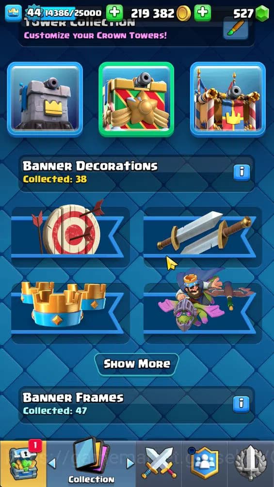 Clash Royale Accounts Lv 44|Trophy 9806|KTL 14|Limited Skin|Card 121|4 H image 17
