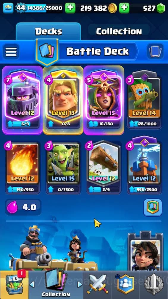 Clash Royale Accounts Lv 44|Trophy 9806|KTL 14|Limited Skin|Card 121|4 H image 3