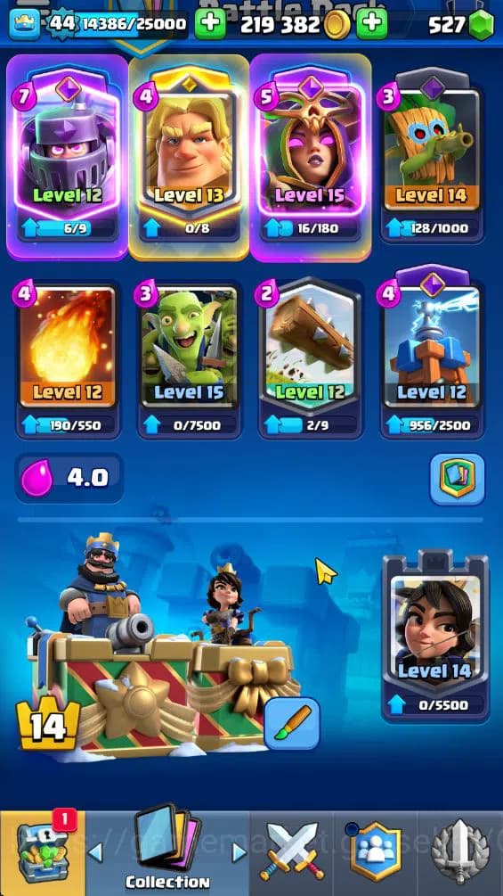 Clash Royale Accounts Lv 44|Trophy 9806|KTL 14|Limited Skin|Card 121|4 H image 4