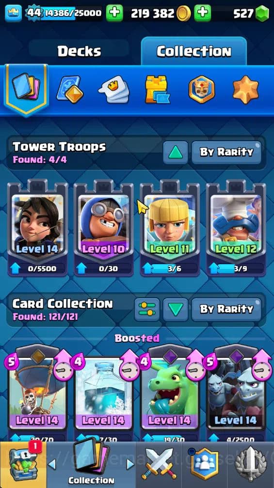Clash Royale Accounts Lv 44|Trophy 9806|KTL 14|Limited Skin|Card 121|4 H image 5