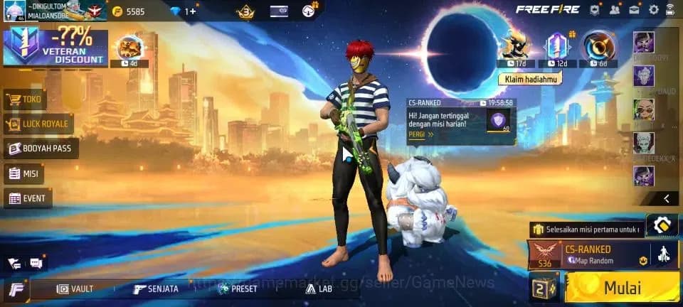 Free Fire Accounts Indonesia|M1887 Hand Of Hope|Mocos Arc|Quackman Bu image 1