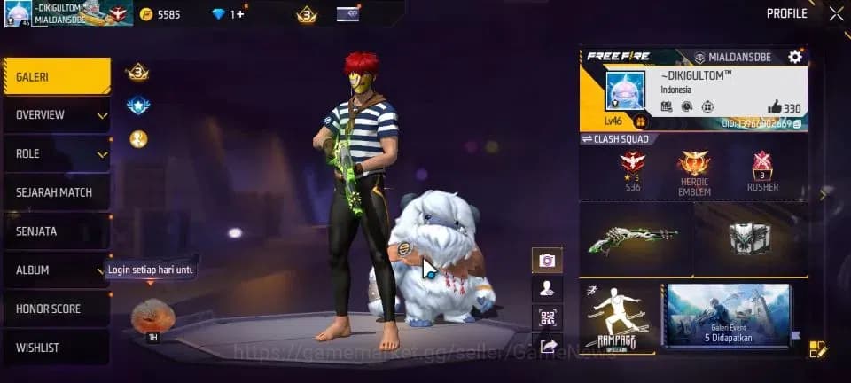 Free Fire Accounts Indonesia|M1887 Hand Of Hope|Mocos Arc|Quackman Bu image 2