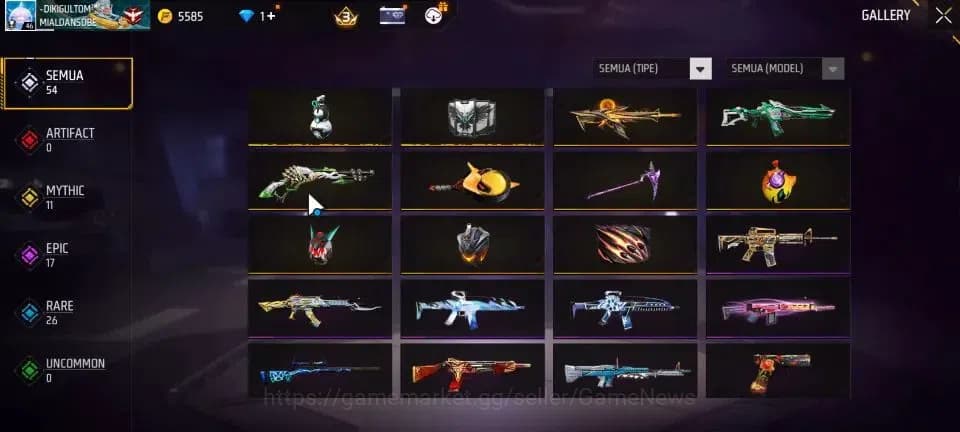 Free Fire Accounts Indonesia|M1887 Hand Of Hope|Mocos Arc|Quackman Bu image 3