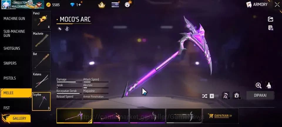 Free Fire Accounts Indonesia|M1887 Hand Of Hope|Mocos Arc|Quackman Bu image 5