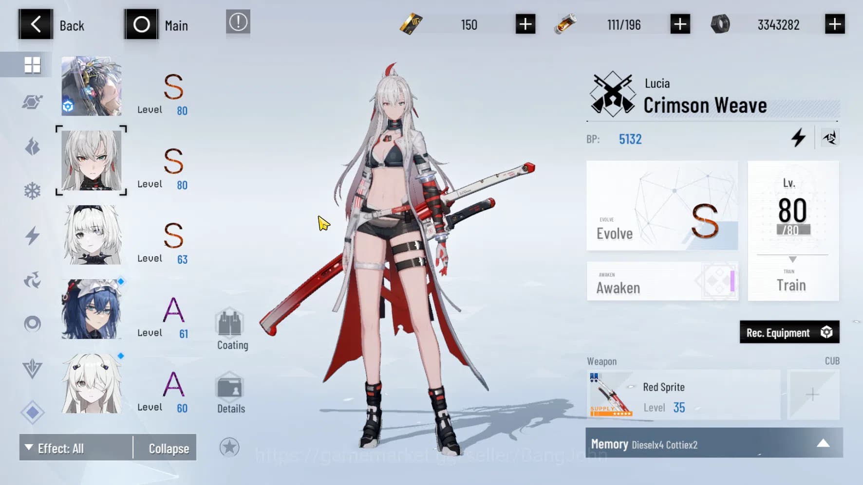 Punishing: Gray Raven Accounts ASIA | Selena Pianissimo L80 S (Sign Wep, Starlit image 4