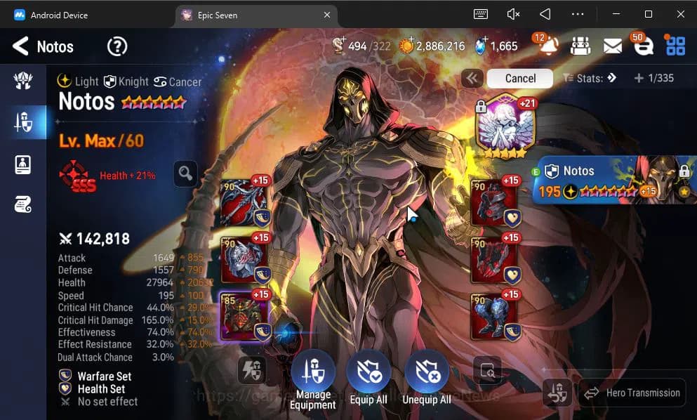 Epic Seven Accounts GLOBAL Unverif|14 ML(Notos,LOT Scales,BArunka,Etc) image 2